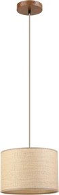Lustră suspendată pe cablu AIDA 1xE27/15W/230V Ø 25 cm, stejar/rafie