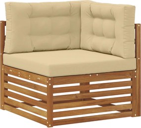 vidaXL Canapea de colț pentru exterior Lemn Solid de Acacia natural