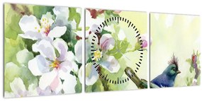 Tablou - Primăvară (cu ceas) (90x30 cm)
