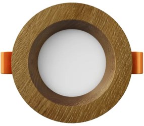 Corp de iluminat LED încastrat RONDO LED/3W/230V 3000K d. 9 cm lemn masiv stejar APLED