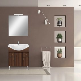 Mobilier complet de baie Bianca Prime 75, culoare Aida nuc