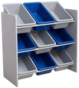 Organizator   raft pentru jucarii, gri   albastru, MAHEK