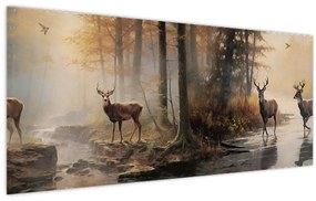 Tablou - Vintage pictura wildlife (120x50 cm)