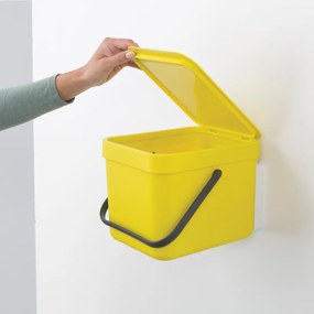 Cos de gunoi colectare selectiva Brabantia Sort&Go 648974, 6 l, Maner, Montabil pe perete, Gri inchis