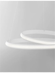 Lustra suspendata LED design modern Malvi, alb NVL-9357041