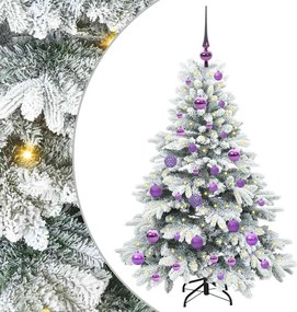 vidaXL Brad de Crăciun artificial cu 150 LED Alb 120 cm PE și PVC