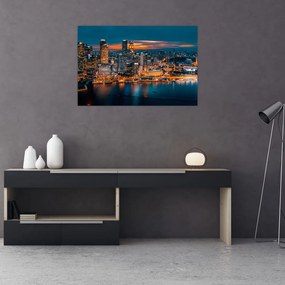 Tablou cu orașul nocturn (90x60 cm)