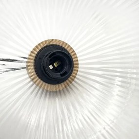 Suspensie pe cablu PIA, 1xE27/60W/230V, Ø 30 cm, finisaj stejar