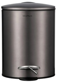 Coș de gunoi maro închis cu pedală din oțel 3 l Tubo – Blomus