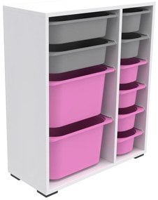Organizator jucării Dremonka 10 (alb + Gri + roz). 1124246