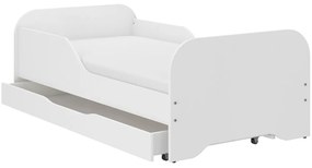 Pat pentru copii 140 x 70 cm alb