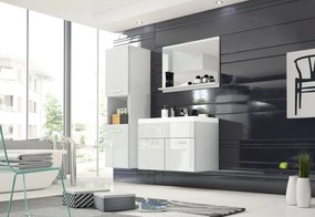 Expedo Set mobilier baie BOTTON cu lavor, alb/alb luciu