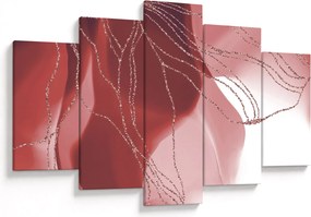Tablou - Floare abstractă roșie N⁰1 (150x105 cm)
