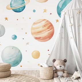Fototapet - Planete colorate (147x102 cm)