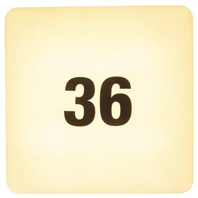 Lampă de perete pătrată modernă cu LED inclusă cu foaie de autocolante cu numere - Plater