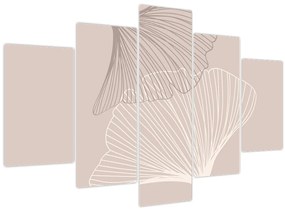 Tablou - Frunze bej N⁰2 (150x105 cm)