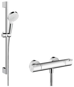 Hansgrohe Crometta set de duș perete cu termostat crom-alb 27812400
