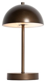Lampă de masă de exterior bronz închis reîncărcabilă cu 3 trepte de reglare a luminozității - Keira