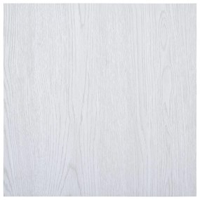 Placi de pardoseala autoadezive, alb, 5,11 m   PVC Alb, 55
