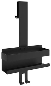 Suport de dus suspendat, negru mat, otel inoxidabil 304 periat