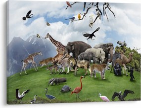 Tablou - Animale pe insulă (70x50 cm)