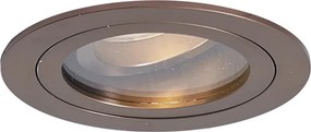 Set de 6 spoturi încastrate moderne bronz închis rotative și înclinabile IP44 - Chuck