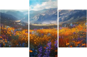 Tablou - Peisaj montan pictat II. (90x60 cm)