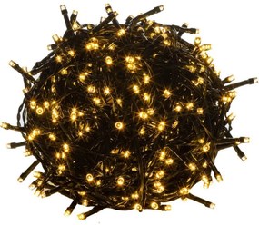 Iluminat LED de Crăciun-40m,400 LEDuri,alb cald, cablu verde