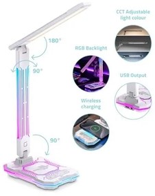 Lampă LED RGB tactilă reîncărcabilă dimabilă de masă LED/7,5W/5V 2700-5300K alb