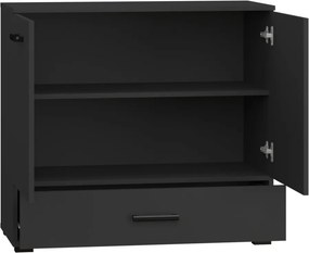 Comodă Frazio – 90x40x83 cm – Negru – Frazio Bufet 90 – Varianta 2