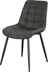 Set de 4 scaune ROADSTAR microfibra gri inchis