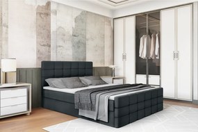 Pat boxspring, 140x200, gri, BEST