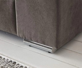 Canapea extensibilă dumonde cu ladă de depozitare si sezut confortabil din spuma high-density, Marbela Enjoy Kaki XXL 295x100 cm cu taburet inclus
