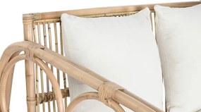 Canapea de exterior, 4 locuri, din bumbac si rattan, Luma