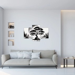 Tablou – Bonsai alb-negru (90x60 cm)