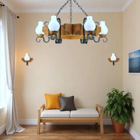 Lustră pe lanț Brilagi QUEEN 6xE14/40W/230V fag