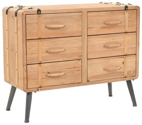 vidaXL Dulap cu sertare, lemn masiv de brad, 91 x 35 x 73 cm