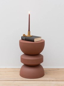 Masuta laterala, din metal, terracota Forms
