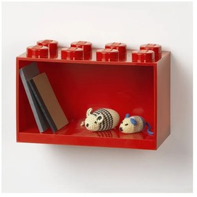 Raft de perete pentru copii LEGO® Brick 8, roșu