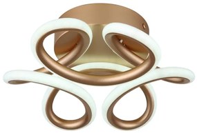 Plafonieră LED Globo 67386-24CH MELISAND 24W/230V d. 26 cm auriu