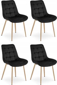 Scaun de catifea neagra BERA