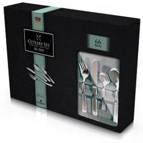 Set tacamuri inox 66 piese, 12 persoane, Blaumann BL 3201