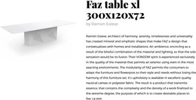 Masa de exterior / interior design modern premium FAZ FAZ XL