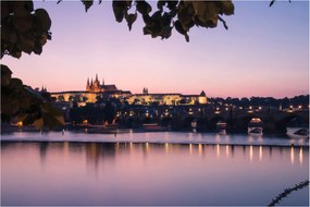Tablou cu palatul din Praga și Vltava (90x60 cm)