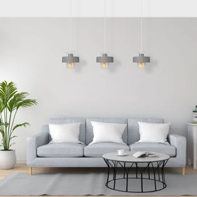 Lustră pe cablu VOLTA 3xE27/15W/230V gri