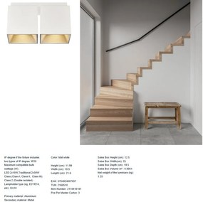 Corp aplicat cu 2 spoturi design modern ETHAN alb