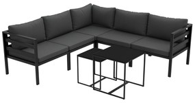 Outsunny Set de Mobilier de Gradina din 7 Piese cu Canapea de Colt, Masa de Cafea, Set de Mobilier Sectional, Gri | Aosom Romania
