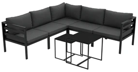 Outsunny Set de Mobilier de Gradina din 7 Piese cu Canapea de Colt, Masa de Cafea, Set de Mobilier Sectional, Gri | Aosom Romania