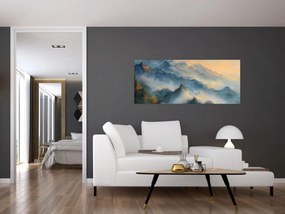 Tablou - Peisaj montan pictat (120x50 cm)