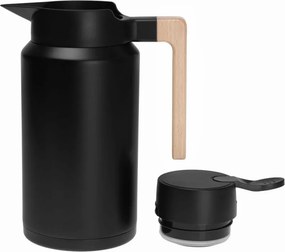 Termos Klausberg KB 7611, 2 l, Izolatie sub vid, Pereti dubli, Capac etans, Otel inoxidabil, Fara BPA, Negru